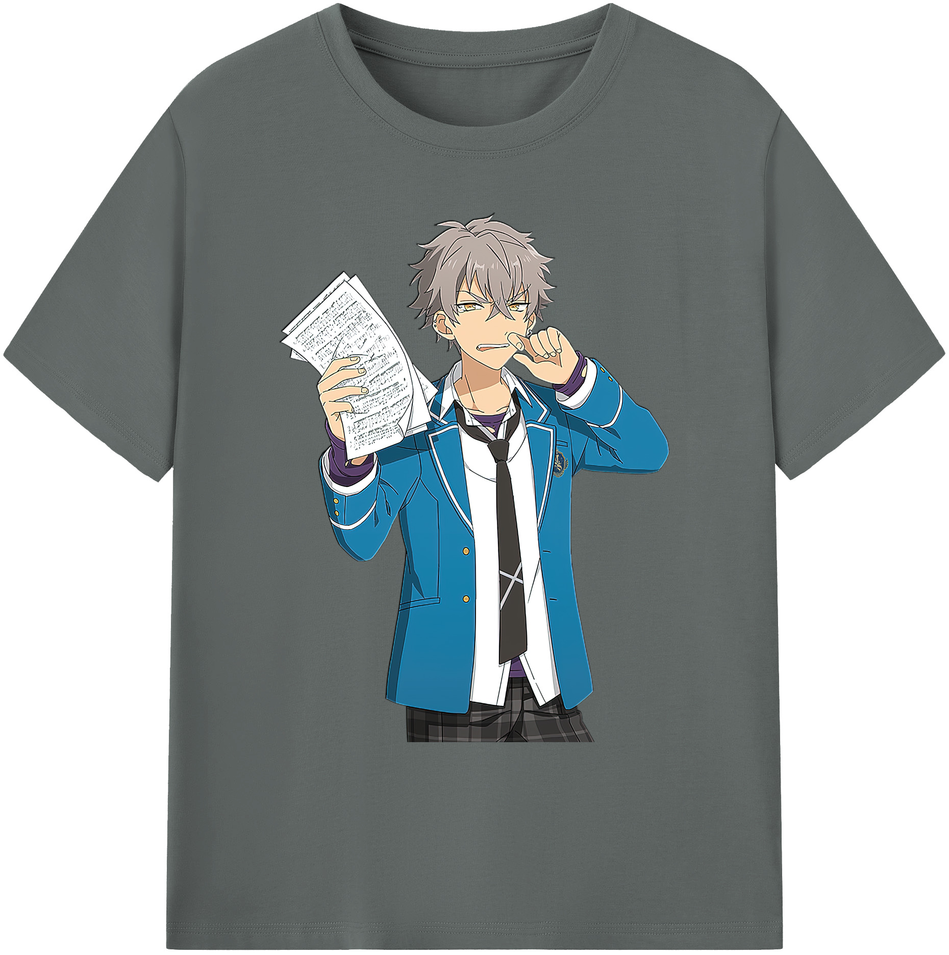（画像用） あんさんぶるスターズ! Ensemble Stars 綿100％ メンズ半袖Tシャツ｜肌触りやわらか＆通気性